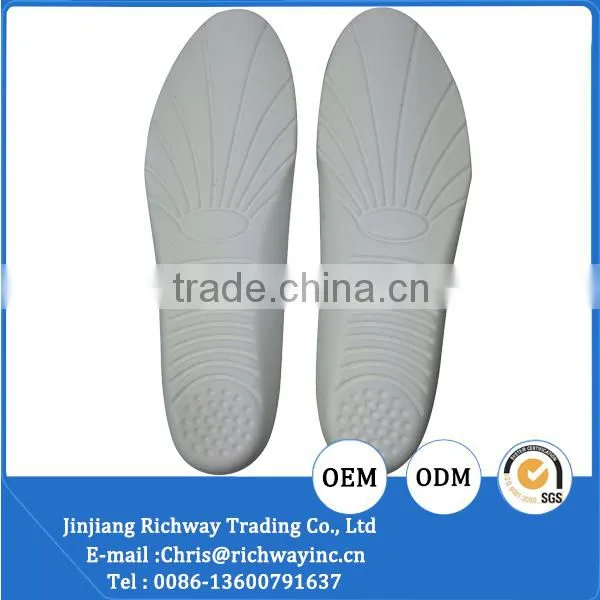 hot selling white PU material insole for shoes