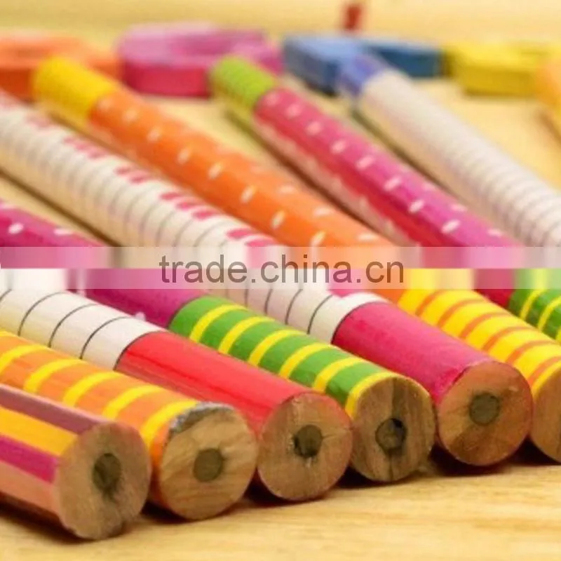 7" wooden plastic mantle pencil with personalized number eraser for kids yiwu pencil factories,pencils with logo