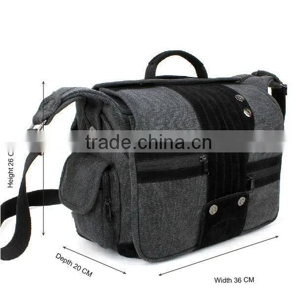 Waxed canvas shoulder dslr camera bag hidden camera bag