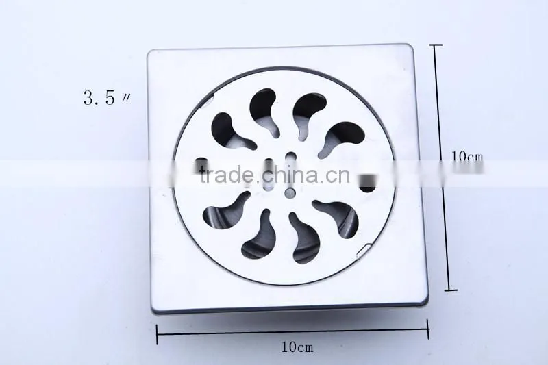 KKK 3.5 Square stainless steel floor drain