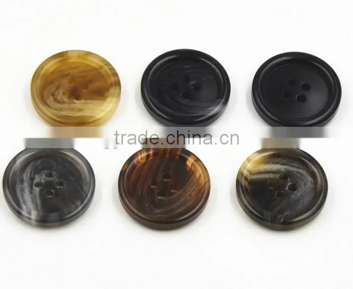 Sedex Audited Factory 2 Pillar polyester horn button, Resin horn Coats button