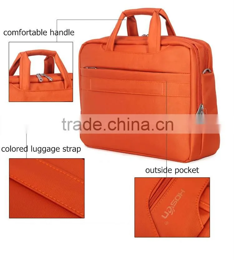 14 inch unisex colorful laptop trolley bag, briefcase bag