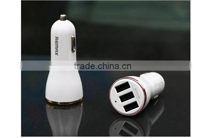 Original Remax Dolfin Series RCC-206 Car Charger LED Light 2.4A Dual USB Ports Universal Car Charger For IOS/Android TB-0244