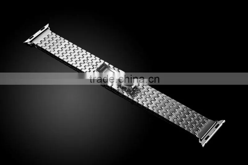 Icarer Armour Stainless Steel Watch Band For iWatch Sliver Wrist Strap For 38MM Apple Watch MT-4251