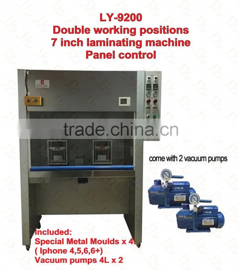 Automatic Double working positions 7 inch oca lamination machine panel control LY 9200