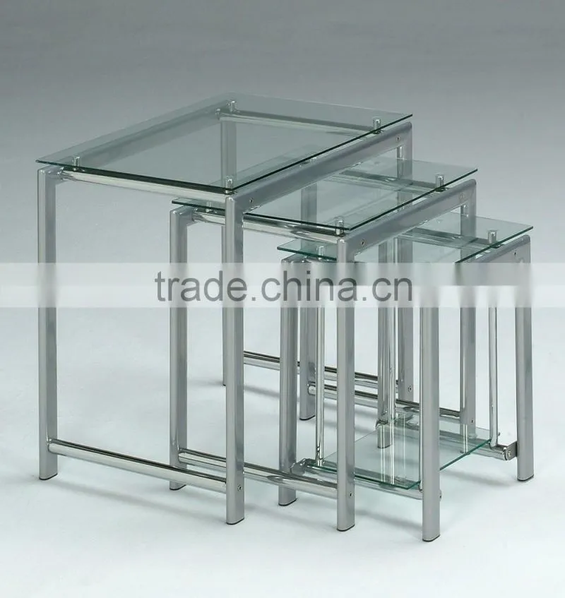 Modern Nesting Table/ Glass Nesting Table