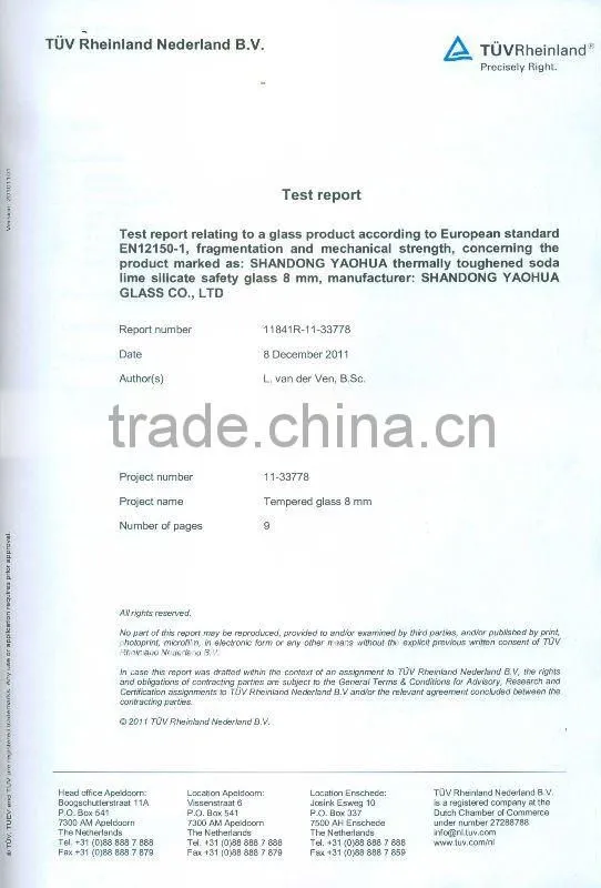 laminated glass 6.38mm price(CCC,AS/NZS2208,CE-EN12150)
