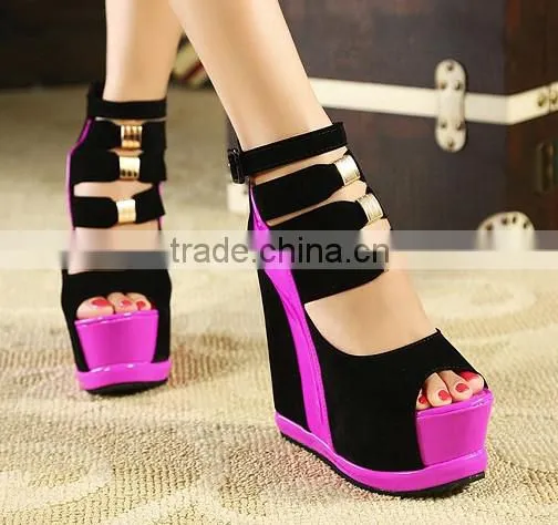 mature sexy girl high heel no heel wedge shoes