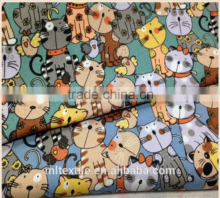 Waterproof polyester cotton cartoon sofa fabric and promotion,good quality fast delivery
