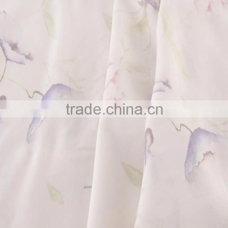 fashion design fabric printed by woven poplin cotton fabric for wedding dress