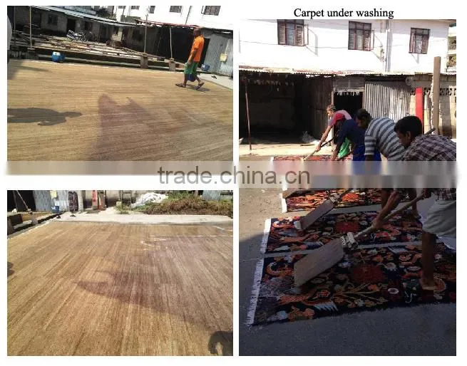 Black handkotted carpets