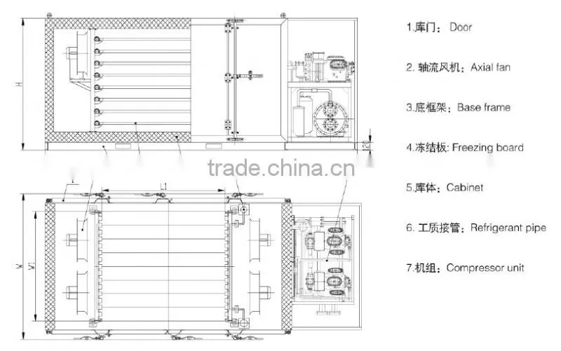 Top quality PLC Control Systems Automatic containerized plate ice machine For sale