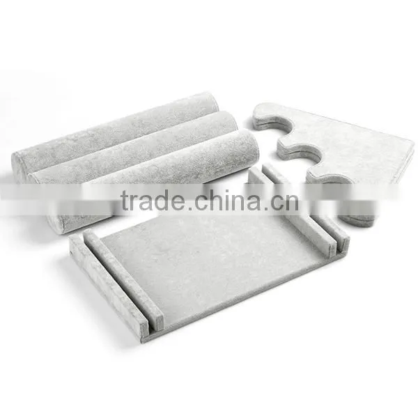 Grey Velvet Bracelet Display Rack