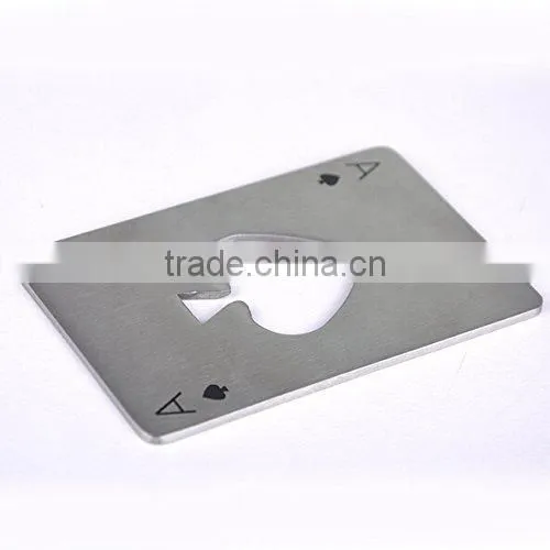 Credit Card Size Casino Poker Shaped Bottle Opener
