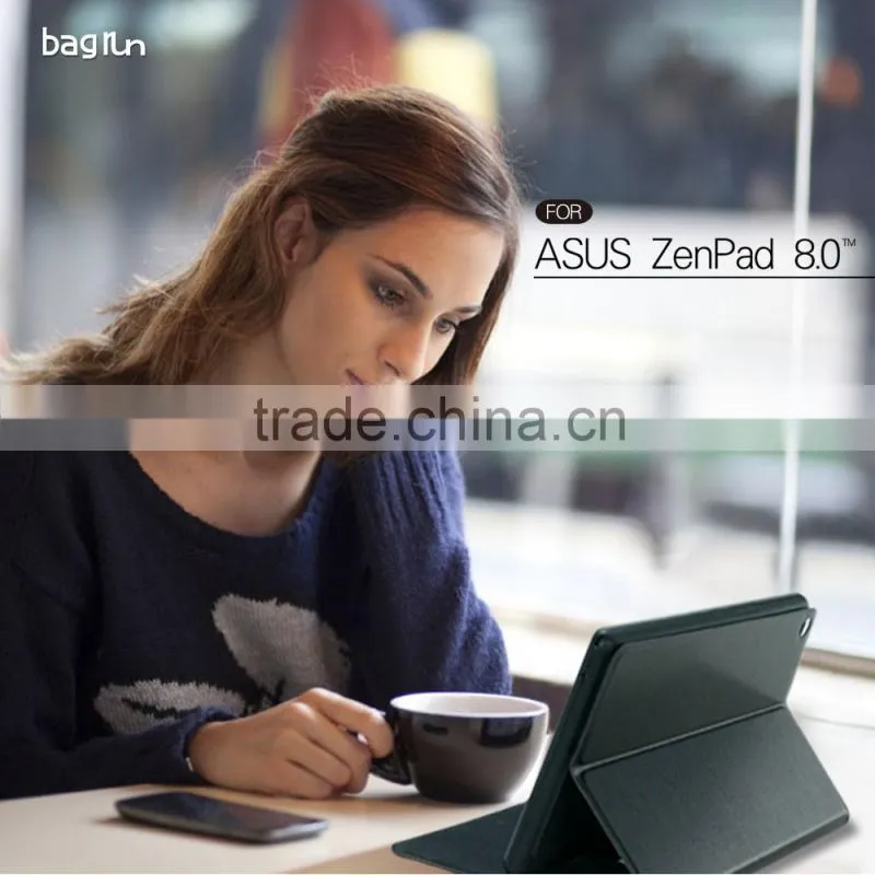 8" android popular leather tablet case for asus zenpad 8.0 z380kl flip stand pu leather cover