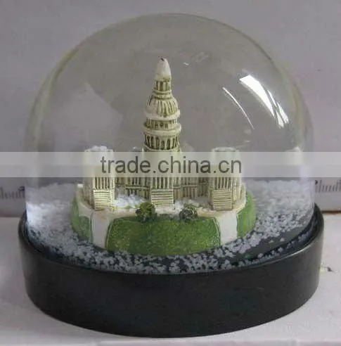 souvenir snow globe with castle
