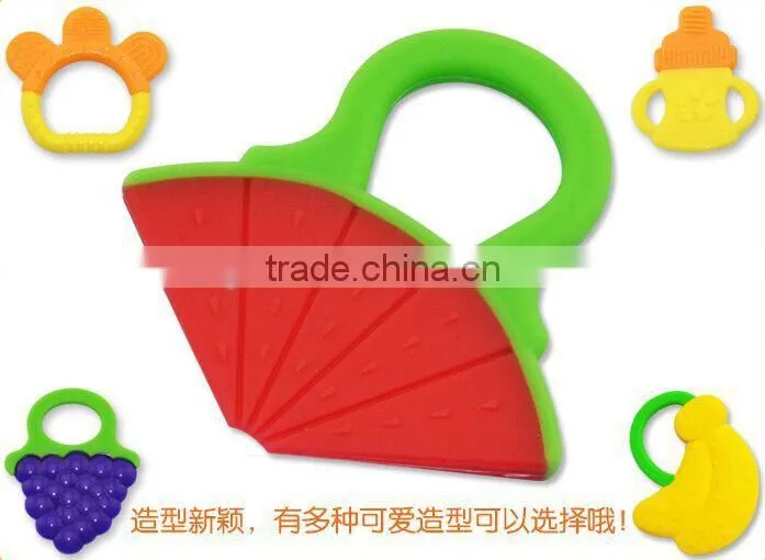 Promotional lovely safe silicone baby teether toy