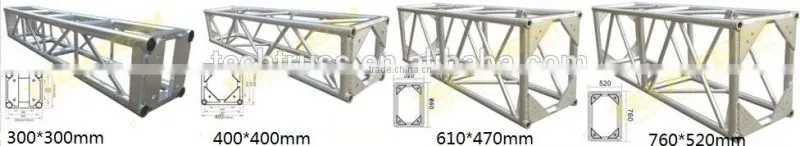 Main Tube Thickness 3mm Aluminum bolt truss