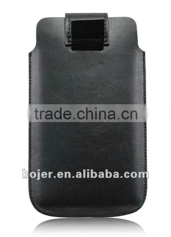 China manufacturer Cowhide Leather High Quality Case for iPhone 5,for iPhone 5 Pouch Case