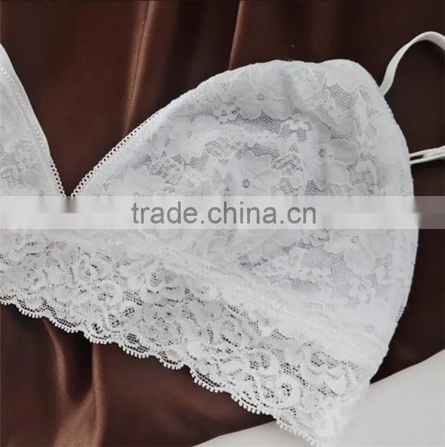 Handmade Lace Bra, White Lace Bralette, Delicate Mesh Bra,Soft lace triangle bralette