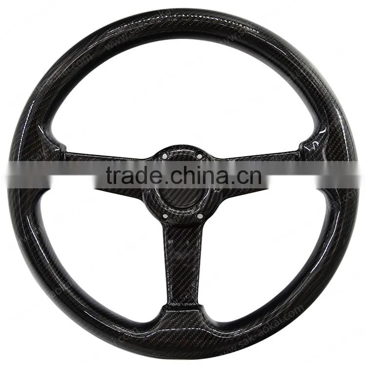 Full carbon fiber steering 14 inch real carbon steering wheel