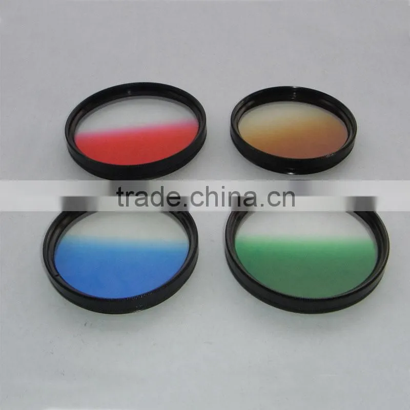 Camera round color gradual orange filter