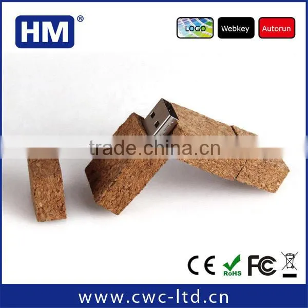 USB stick wine cork with genuine capacity custom design LOGO