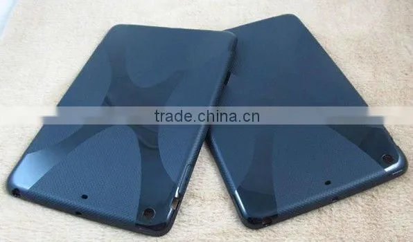 soft X-shape design TPU gel case for mini ipad 7"