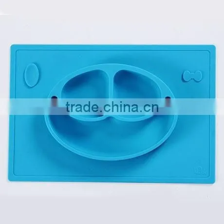 BPA Free Custom Baby Kids Silicone Placemat Plates