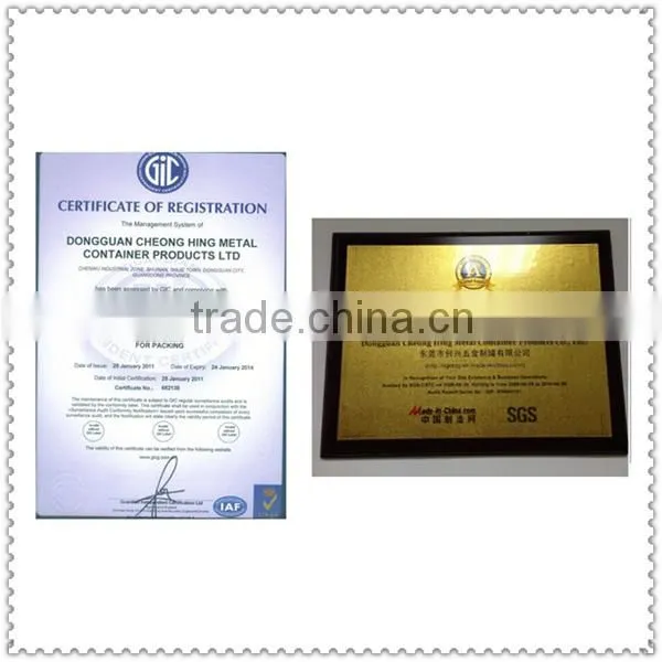 PVC window Package Metal Box, tin box manufacturer