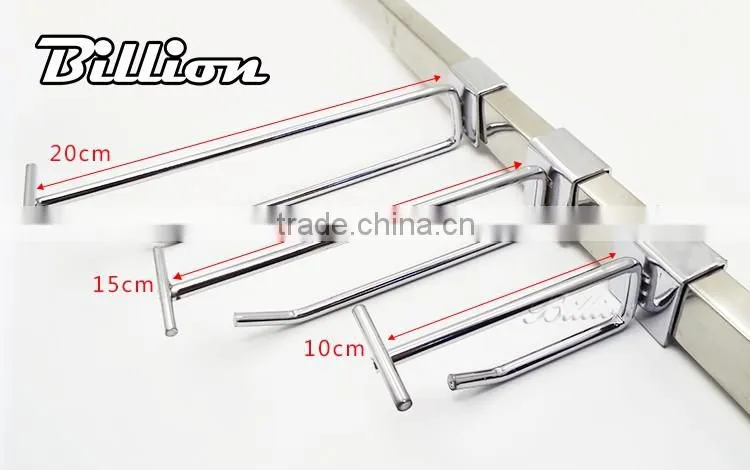 Metal Material supermarket display hook with tag double wire hook