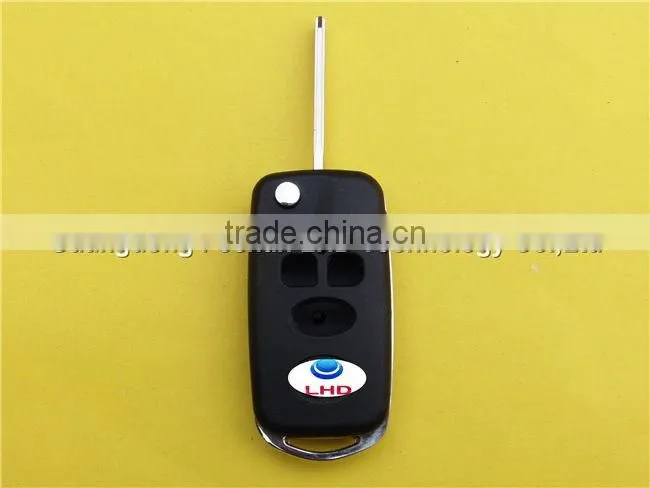 Upgraded 3 buttons folding car key flip remote key shell fob case for Toyota Corolla Vios