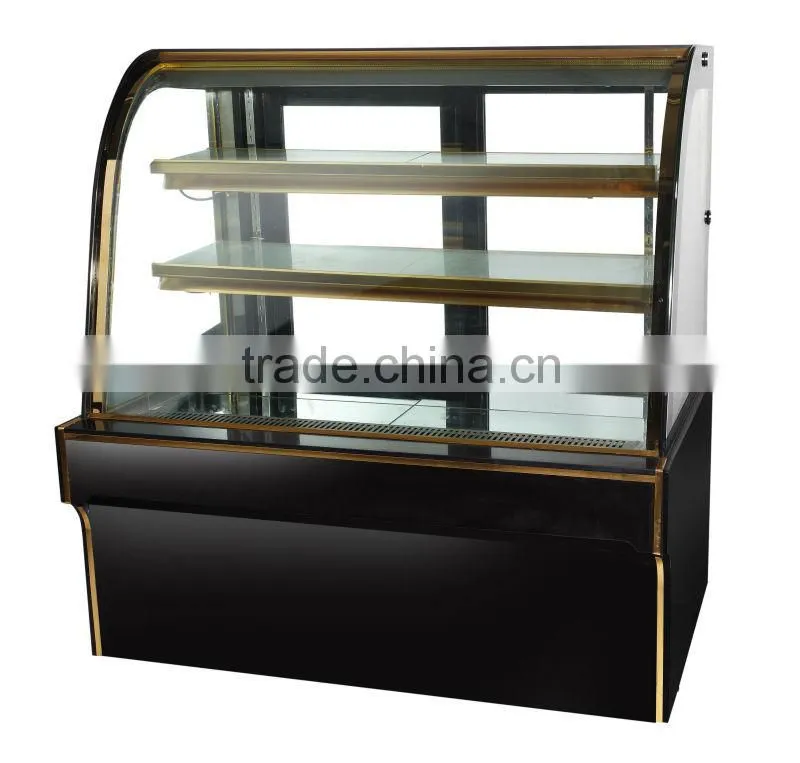 High quality fan cooling display cabinet and showcase for cake moderate temperature