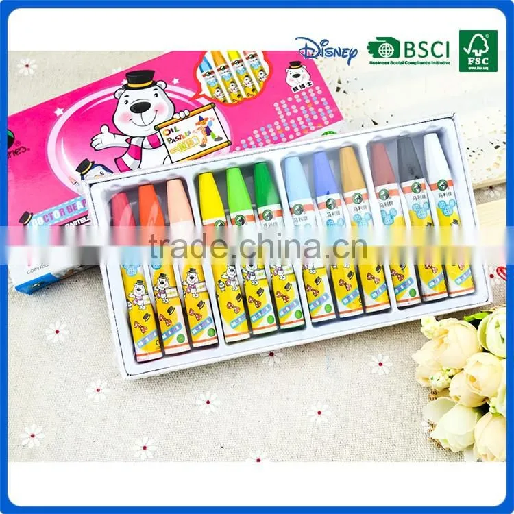 12 colors oil pastel set with a blister tray