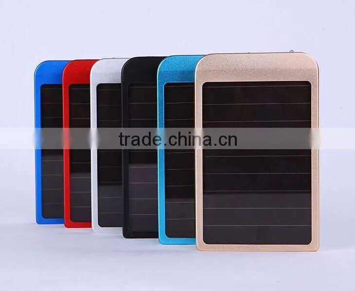 2600mah High Capacity Portable solar Rechargeable USB Power Bank External Battery Charger Pack for cellphone