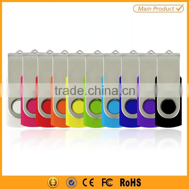 2016 hot selling swivel metal bulk 2gb usb flash drives with custom logo