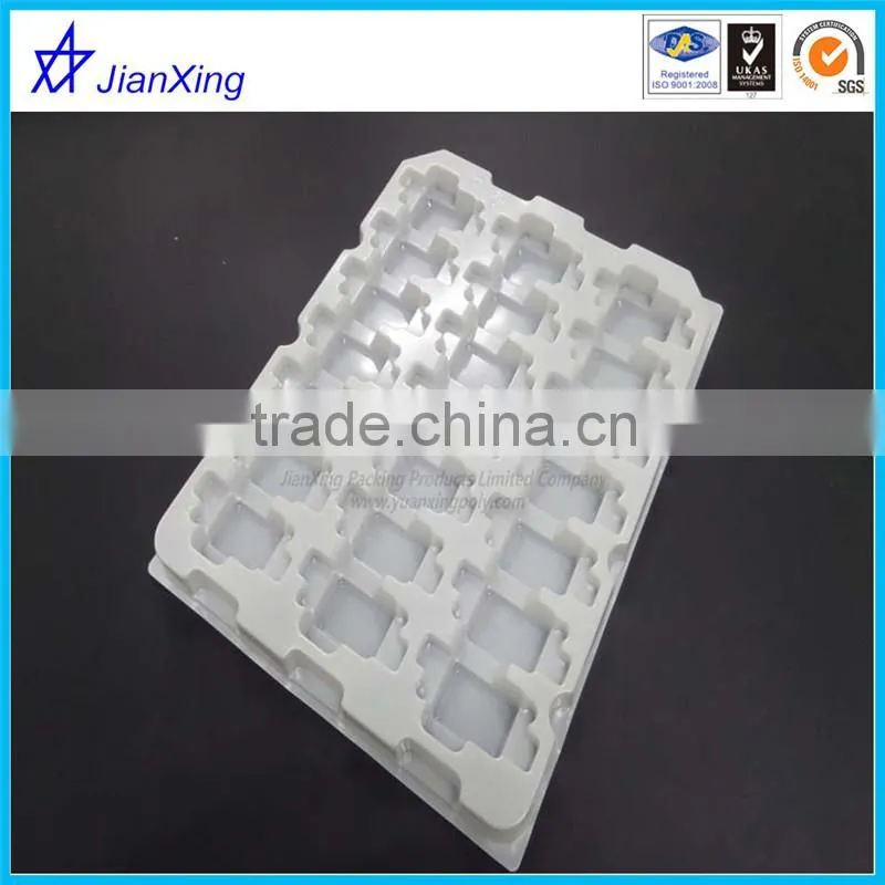 white pp parts inserted tray