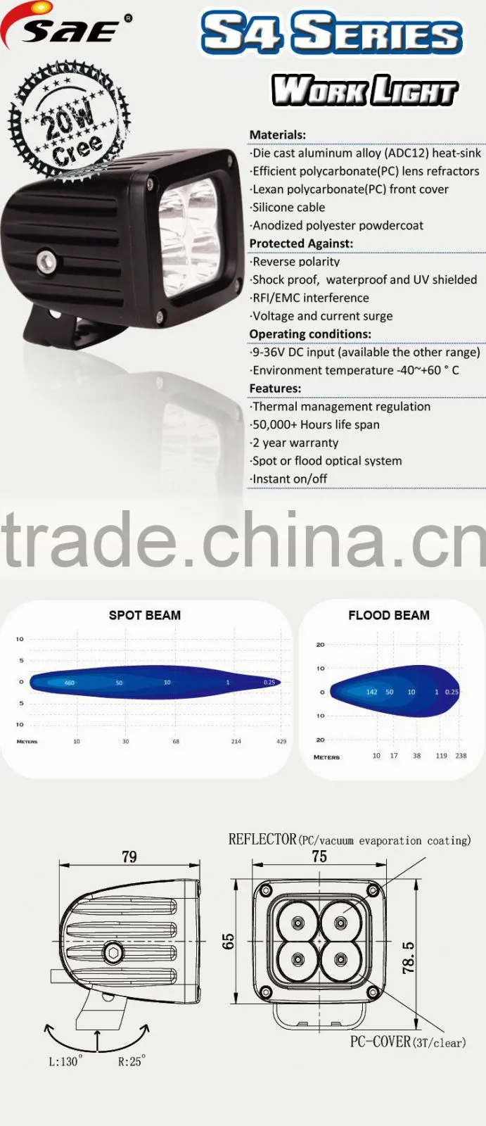 3 inch 20W LED Work Light Off Road Use LED Diving Light, LED Work Light, LED Pod Light