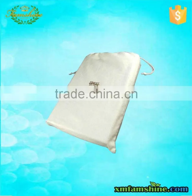 wholesale reusable small cotton calico drawstring bags