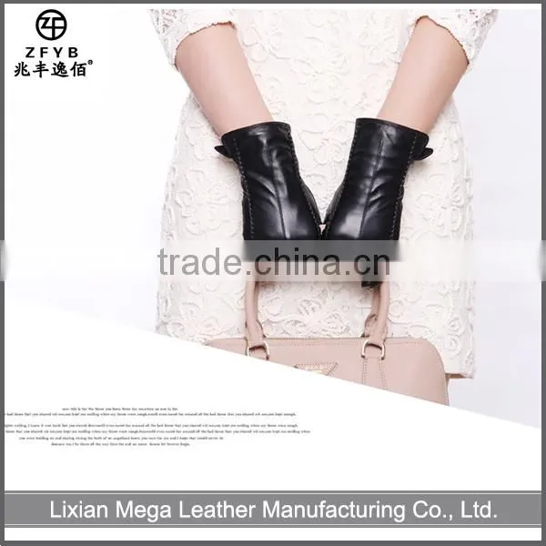 2016 hot selling High Fashion Ladies Leather Gloves