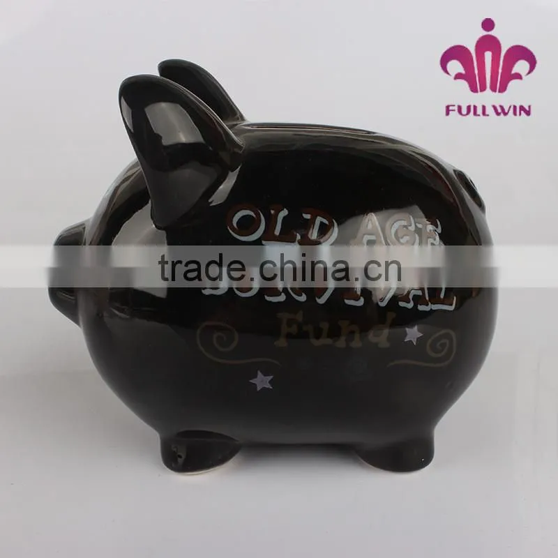 ceramic funny inscriptions on the piggy bank the piggy bank