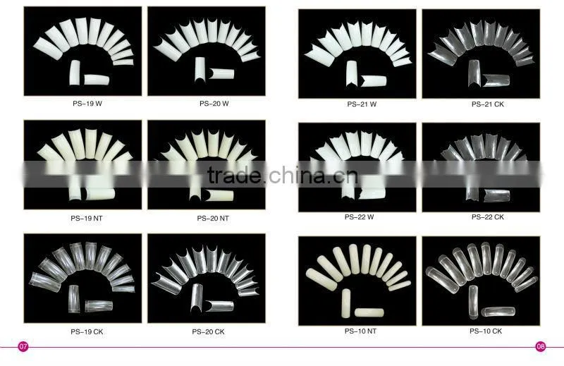 High Quality 500pcs with box acrylic nail tips wholesale