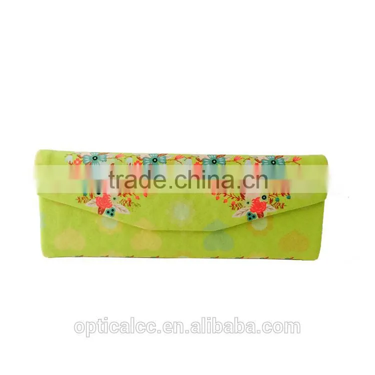 Personalized microfiber handmade triangle folding sun glasses case