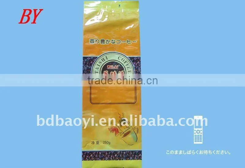 Hot sale T-seal coffee bean packaging bag with side gusset