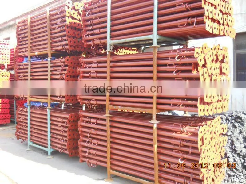 red painted used in construction/scaffolding shoring post props jack and pull push scaffolding props