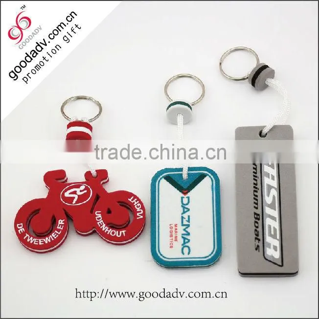 High quality good promotional gift bicycle shape eva key chain