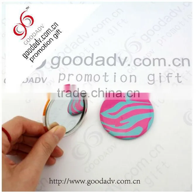 Metal tin offset printing make up mirror / tin pocket mirror