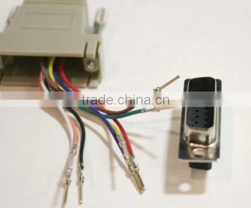 Beige DB 15 male to RJ45 Modular Adapter