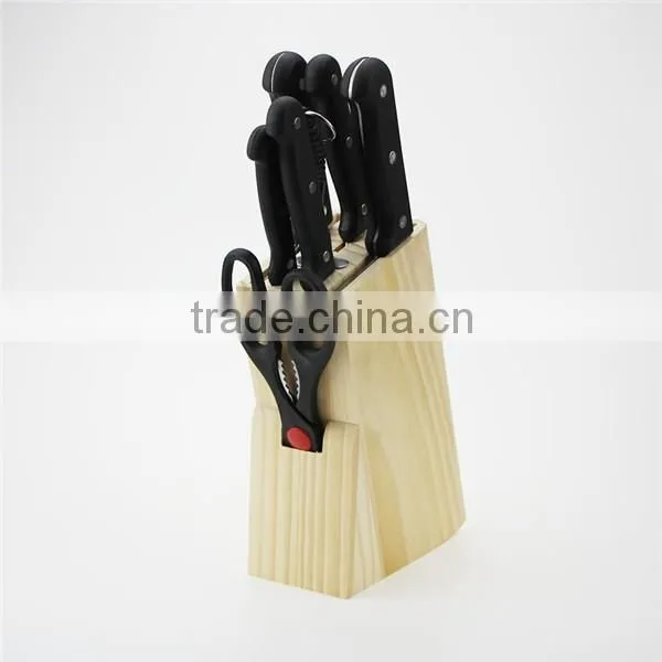 Low price wooden knife block knife sets