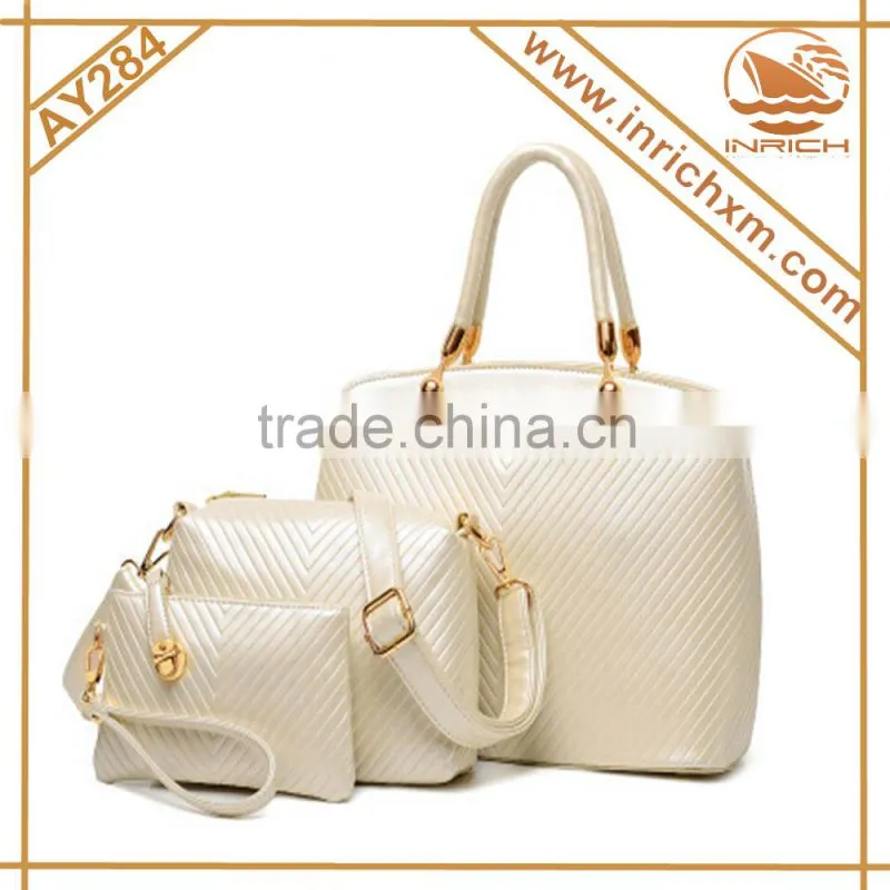 High-end European and American fashion handbags handbag 2016 new 3pcs bag set
